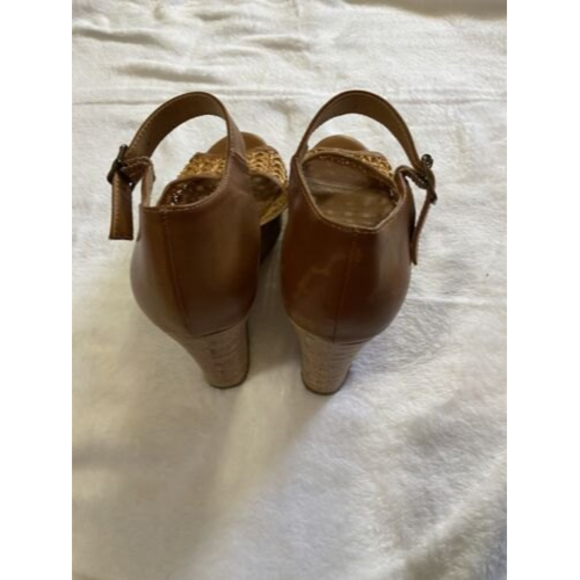 Maurices Eloise Size US 6 Women's Huarache Cork Wedge Heel Sandals Brown 106662 - Picture 3 of 10